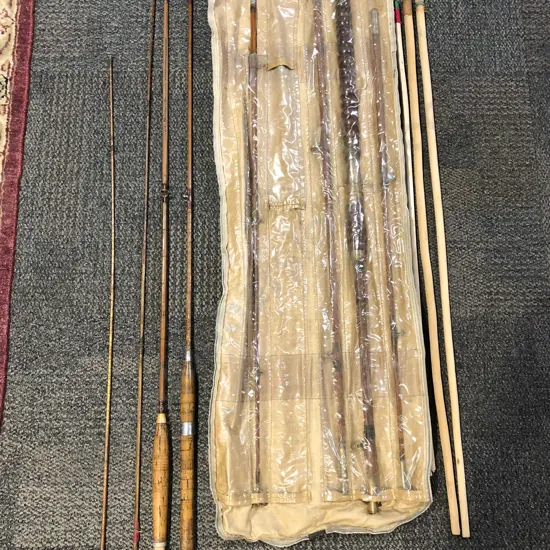 Small Quantity of Vintage Fishing Poles etc