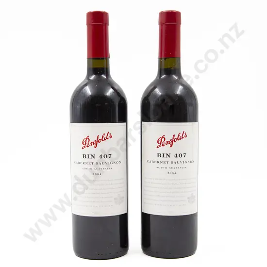 2 Bottles Australian Penfolds BIN 407 Cabernet Sauvignon 2004