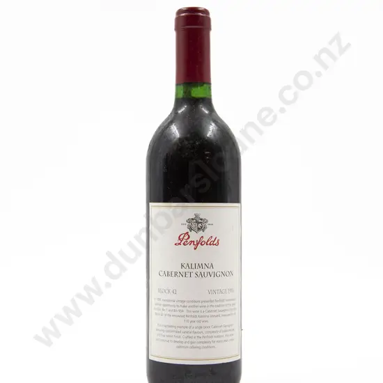 1 Bottle Penfolds Kalimna Cabernet Sauvignon Block 42 Vintage 1996