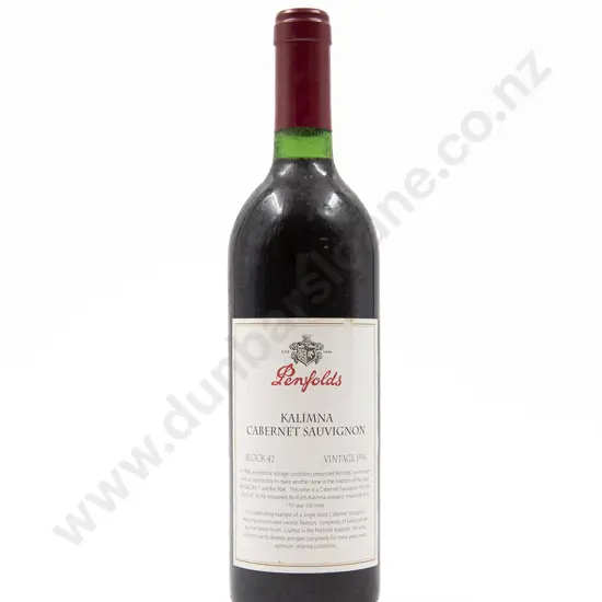 1 Bottle Penfolds Kalimna Cabernet Sauvignon Block 42 Vintage 1996