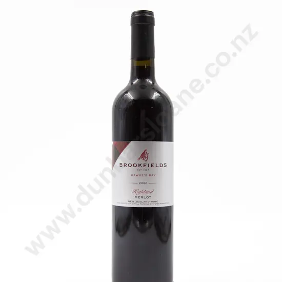 1 Bottle NZ Brookfields 'HIGHLAND' Hawkes Bay Merlot 2020