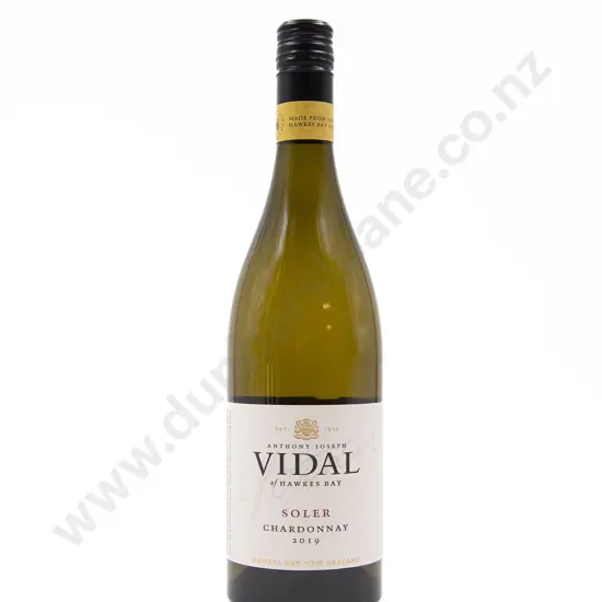 1 Bottle NZ Vidal Wines Soler Chardonnay Hawke's Bay 2019