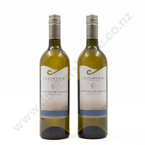 2 Bottles NZ Clearview Estate Coastal Gewürztraminer Hawke's Bay 2011
