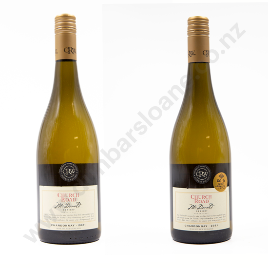 2 Bottles NZ Church Road 'McDonald Series' Hawkes Bay Chardonnay 2021