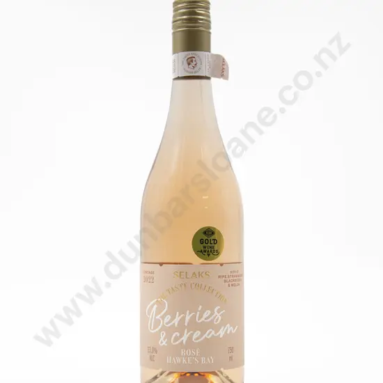 1 Bottle NZ Selaks Taste Collection 'Berries & Cream' Hawkes Bay Rose 2022