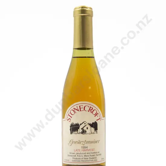 1 Bottle NZ Stonecroft Gewürztraminer 1994 Late Harvest