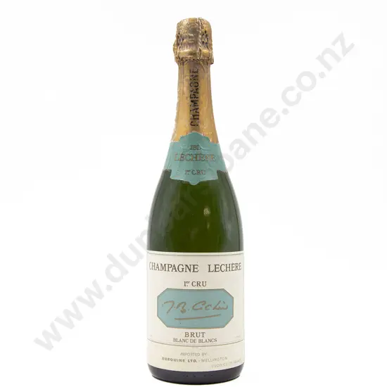 1 Bottle Champagne Lechère Premier Cru Brut Blanc de Blanc likely 1990s