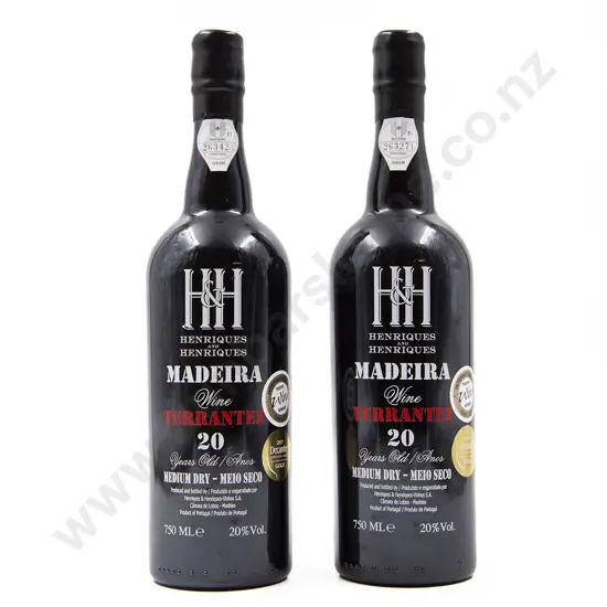 2 Bottles Henriques & Henriques Madeira Terrantez 20YO