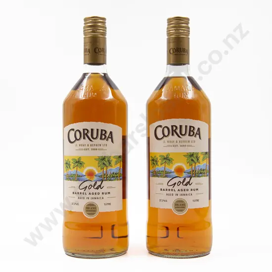 2 Bottles J Wray + Nephew Ltd Coruba Gold 'Deluxe' Barrel Aged Jamaica Rum