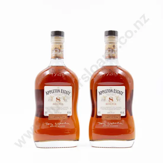 2 Bottles Appleton Estate 8YO Single Estate Jamaica Rum '8 RESERVE'
