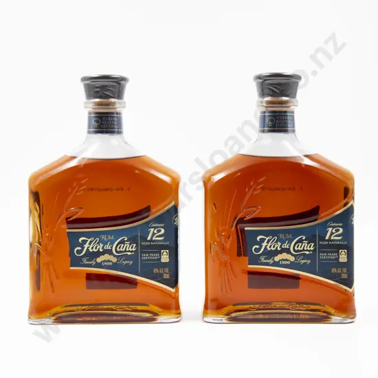2 Bottles Flor de Cana Family Legacy 12YO Nicaragua Rum