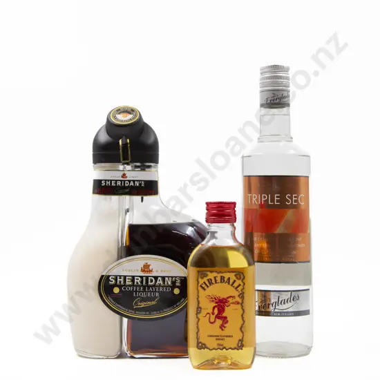 3 Bottles of Spirits & Liqueur Triple Sec Fireball and Sheridan's