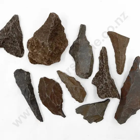 Ten Awl Roughouts From The Pitcairn Islands