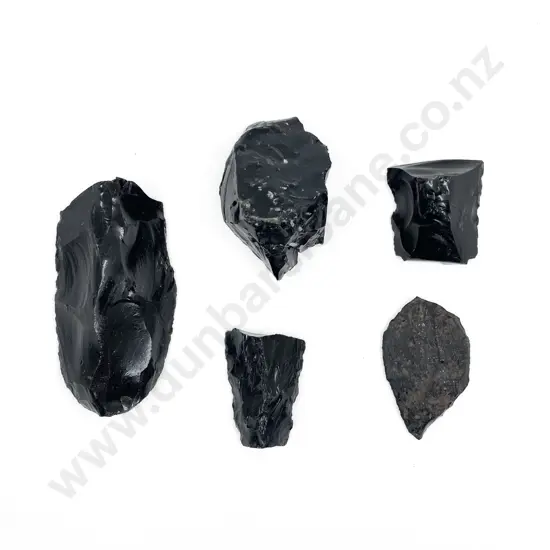 Five Obsidian Roughouts From The Pitcairn Islands