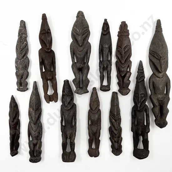 Twelve Papua New Guinea Ramu River Standing Figures