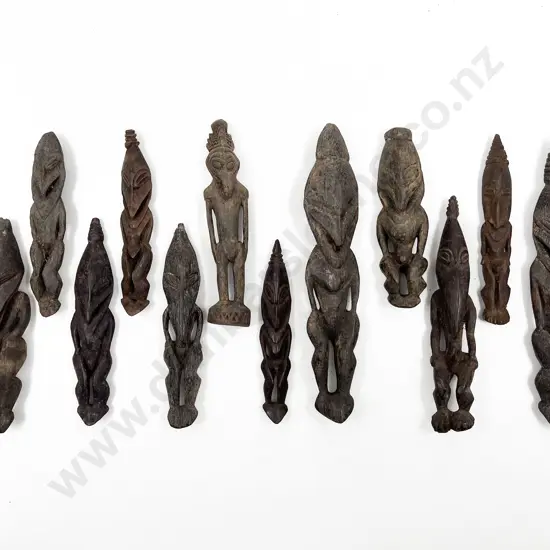 Twelve Papua New Guinea Ramu River Standing Figures