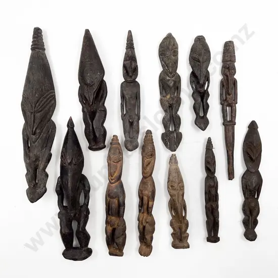 Twelve Papua New Guinea Ramu River Standing Figures
