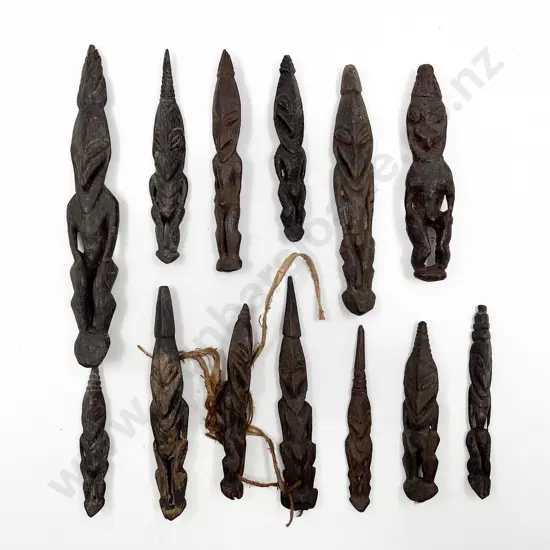 Thirteen Papua New Guinea Ramu River Standing Figures
