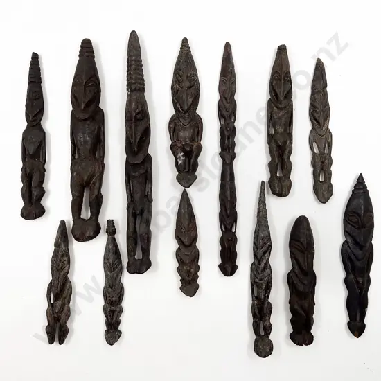 Thirteen Papua New Guinea Ramu River Standing Figures