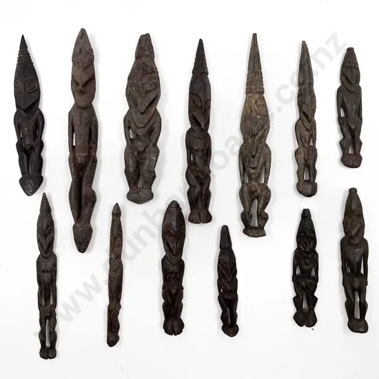 Thirteen Papua New Guinea Ramu River Standing Figures