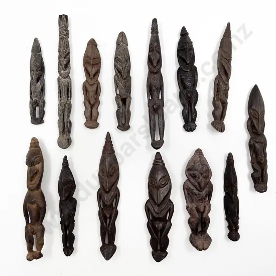 Fourteen Papua New Guinea Ramu River Standing Figures