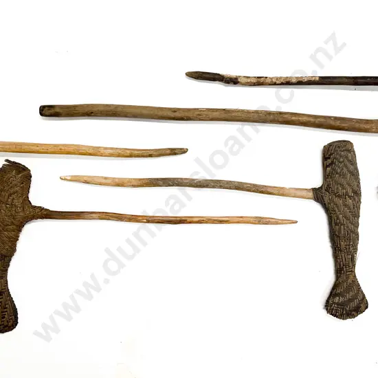 Five Ceremonial Hafts From Papua New Guinea
