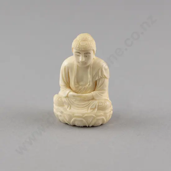 Japanese Carved Ivory Amitabha Buddha