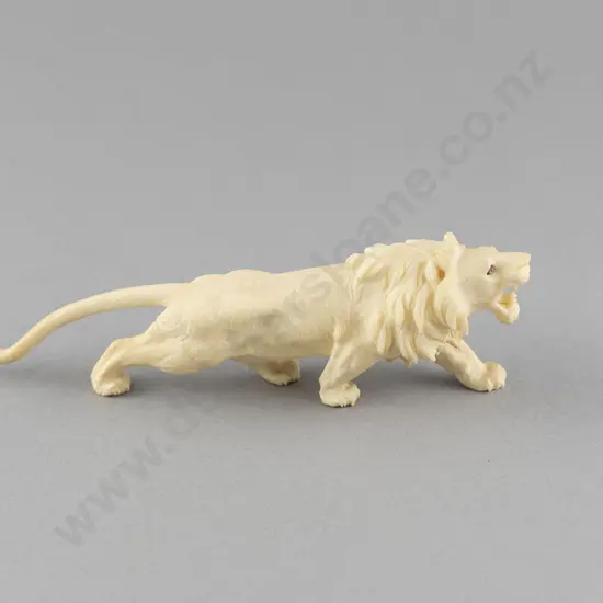 Carved Ivory Lion Ornament
