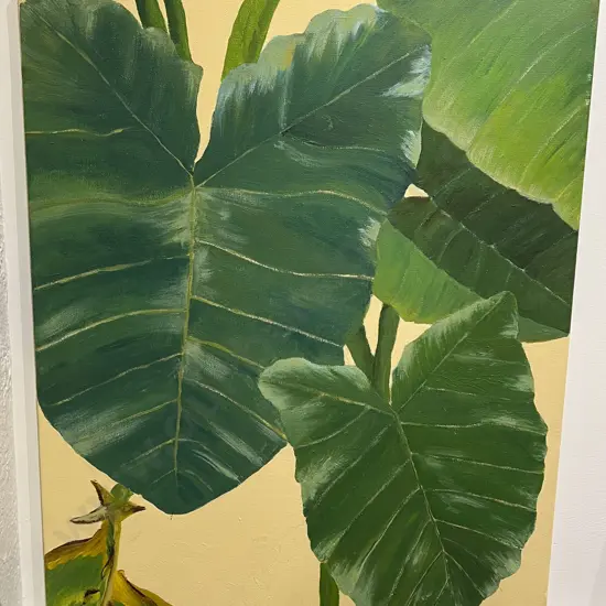 Artist Unknown - Leaves - Acrylic on Canvas