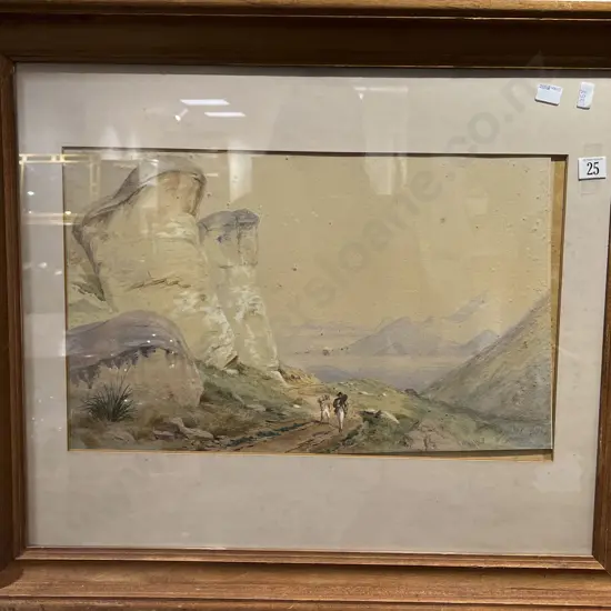 Framed W/C on Paper - Indistinctly Signed