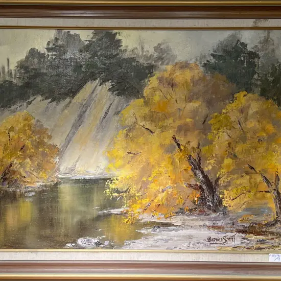 Bernice Smart - Autumn Willows - Oil on board