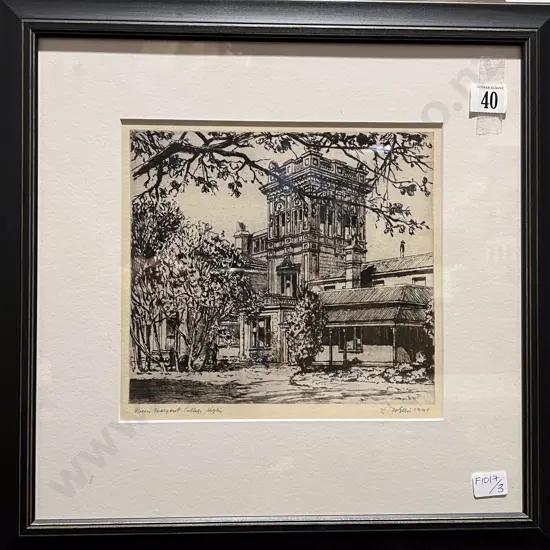 Queen Margaret College - Etching