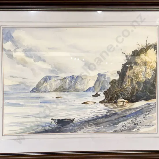 R.T. Moorhead - W/C Coastal Scene