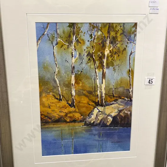 Brian Dobson - Sunlit Waterhole - W/C