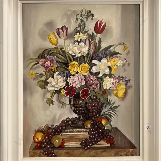 Eric Martin - Floral Still Life - Oil on Board