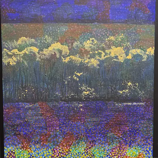 Jeanne Macaskill - Across Evans Bay No I - Acrylic on Board