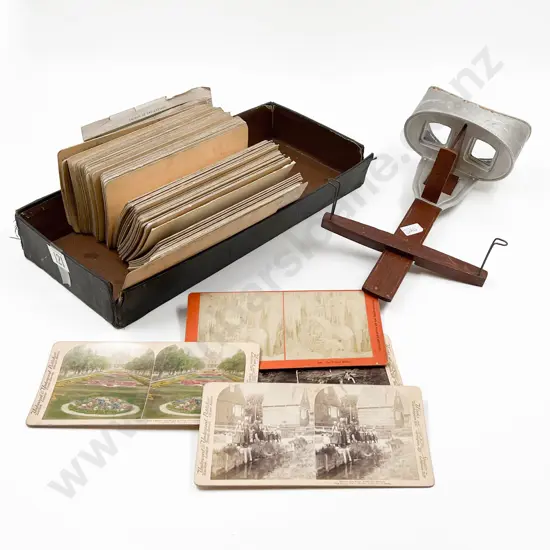 Stereoscope Viewer and Assorted Slides