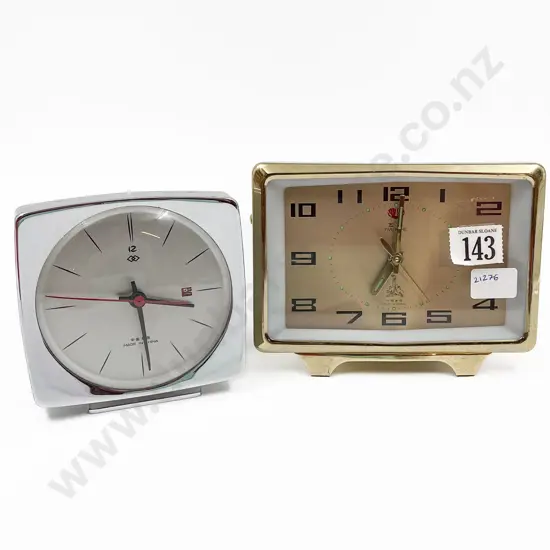 Two Boxed Retro Alarm Clocks