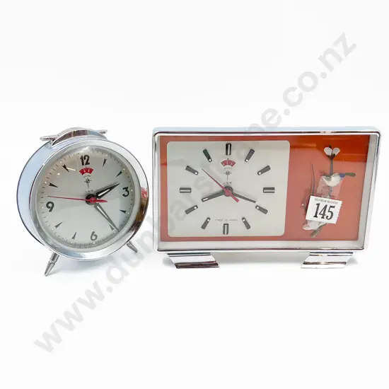 Two Boxed Retro Alarm Clocks