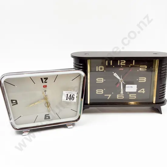 Two Boxed Retro Alarm Clocks