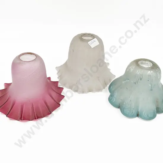 Three Vintage Glass Light Shades