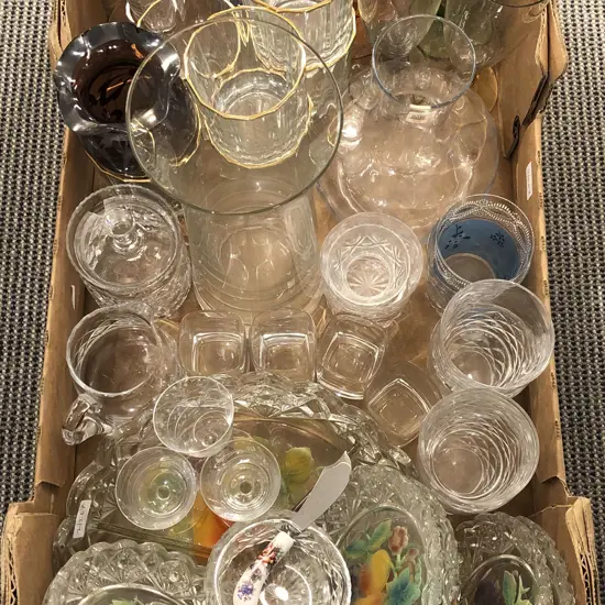 Box Quantity of Assorted Glass Ware