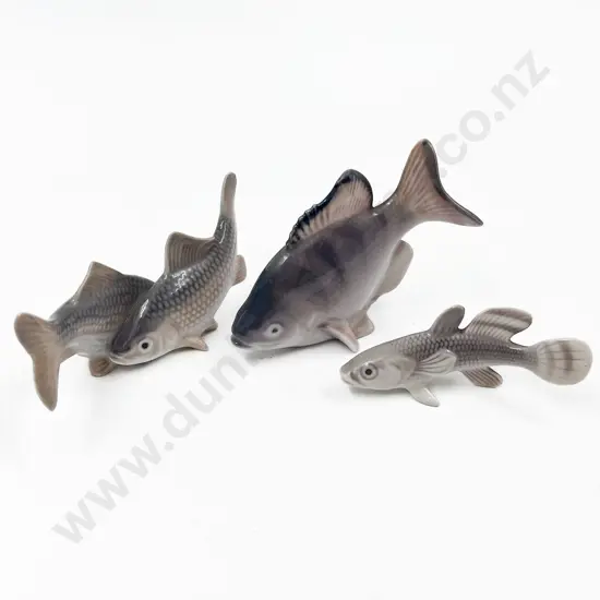 Three Royal Copenhagen Fish Ornaments