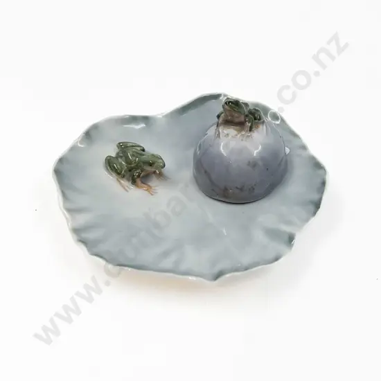 Two Royal Copenhagen Frog Ornaments
