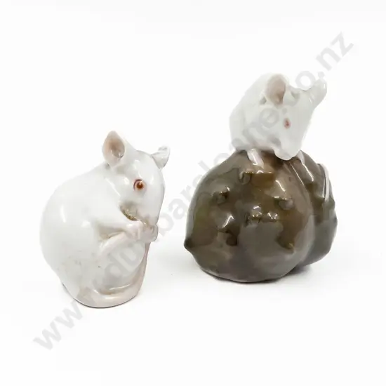 Two B & G Mice Ornaments