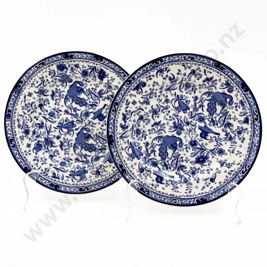 Pair of Burleigh Ware Blue & White Plates