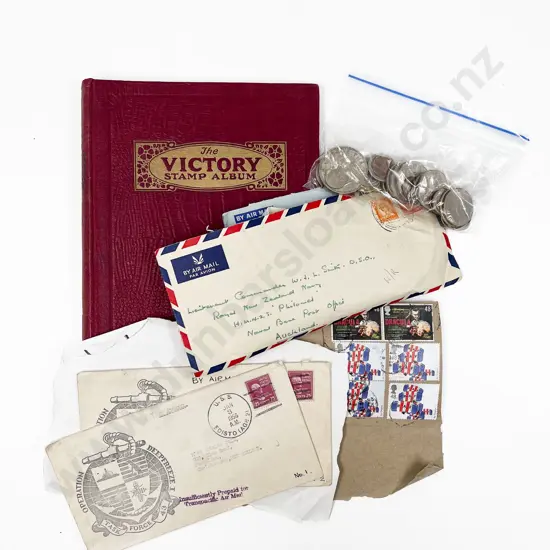 Stamp Album together with Mixed Coinage