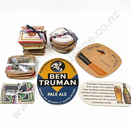 Quantity of Assorted Vintage Beer Coasters