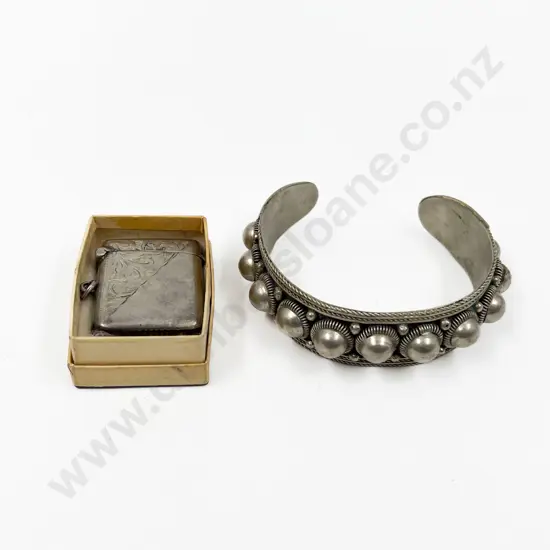 S/S Vesta Case and Silver Cuff Bracelet