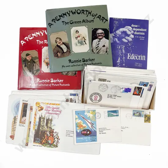Quantity of Assorted Vintage Envelopes & Two Ronnie Barker Volumes